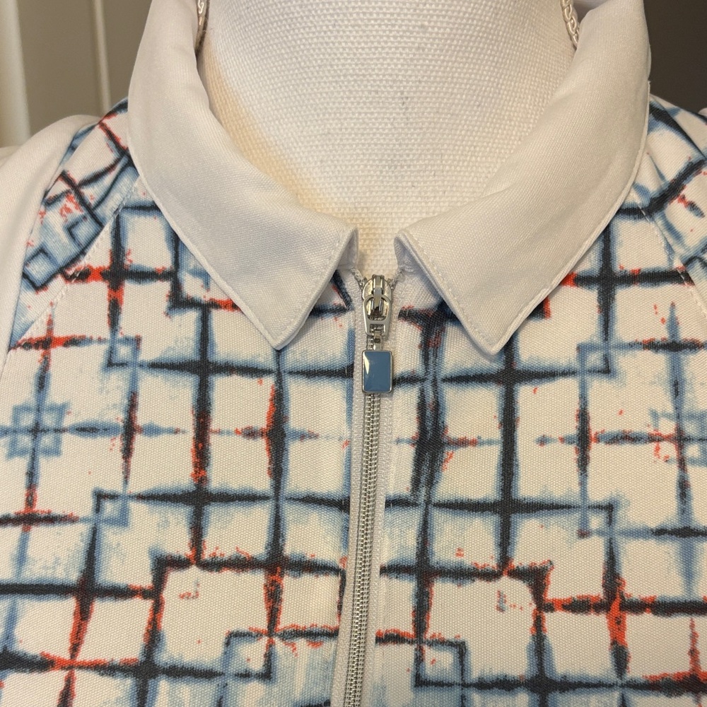 PGA Tour Women's white and blue Jersey Top - Picture 3 of 6
